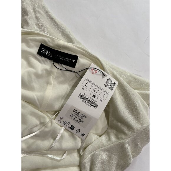 Zara Cowl Neck Bodysuit in Cream - Picture 3 of 3